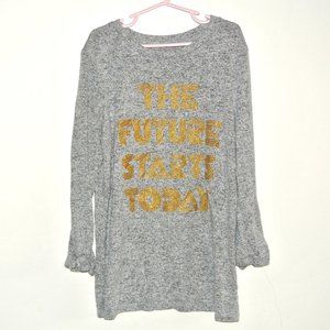 Cat & Jack Gray The‎ Future Starts Today Sweater L